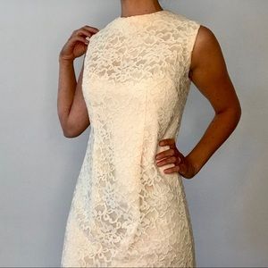 Vintage 60s Style Lace Sheath Dress